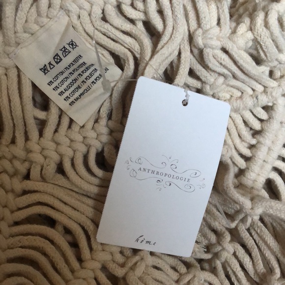 ANTHROPOLOGIE Set of 2 Macrame Knot Crochet Runner Wall-Hanging Rug Fringe Boho - Picture 5 of 5